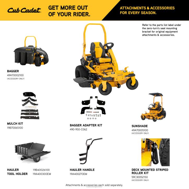 Cub Cadet Traktorek 2XD019 | Cub Cadet ztxs5 54 sprzęt