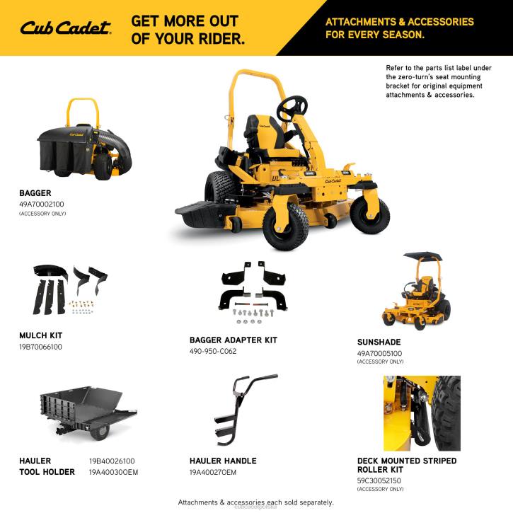 Cub Cadet Traktorek 2XD020 | Cub Cadet ztxs5 60 sprzęt