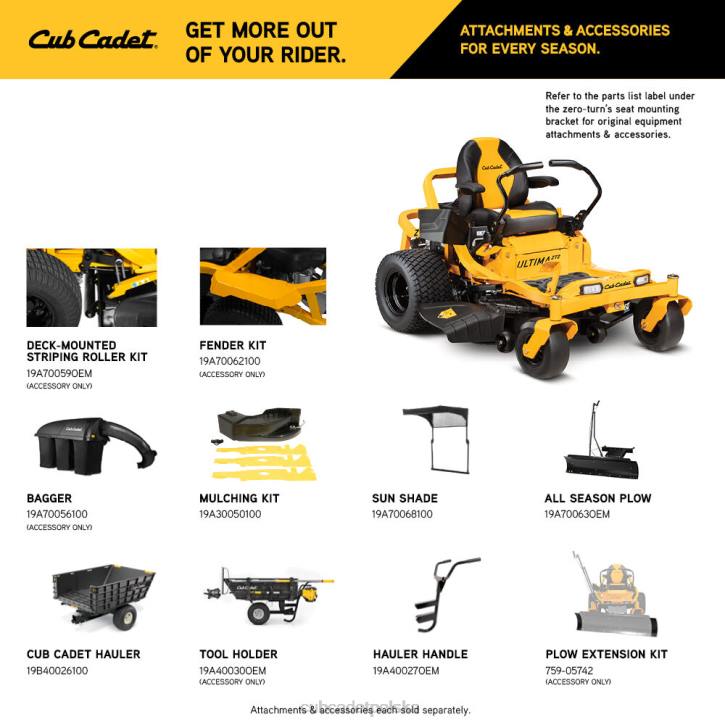 Cub Cadet Traktorek 2XD021 | Cub Cadet zt2 54 sprzęt