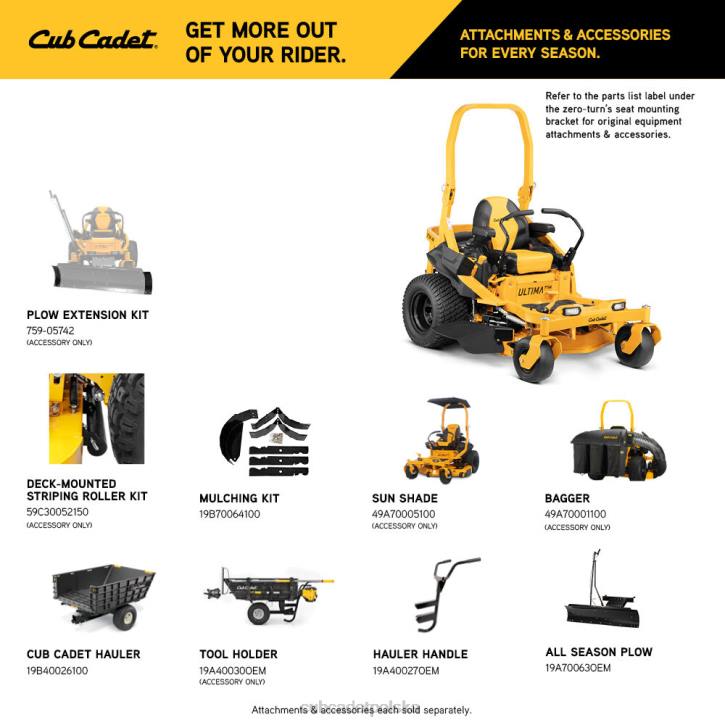 Cub Cadet Traktorek 2XD027 | Cub Cadet ztx4 48 sprzęt