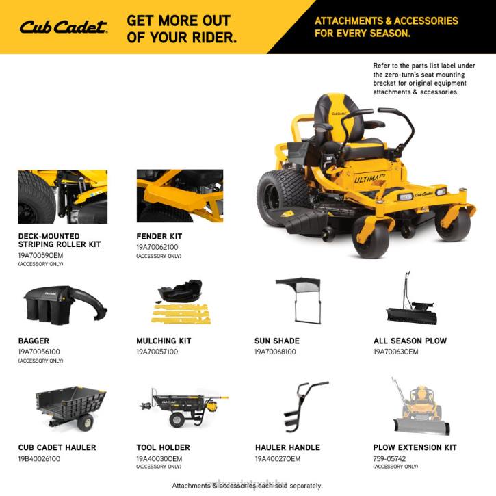 Cub Cadet Traktorek 2XD030 | Cub Cadet zt2 60 sprzęt