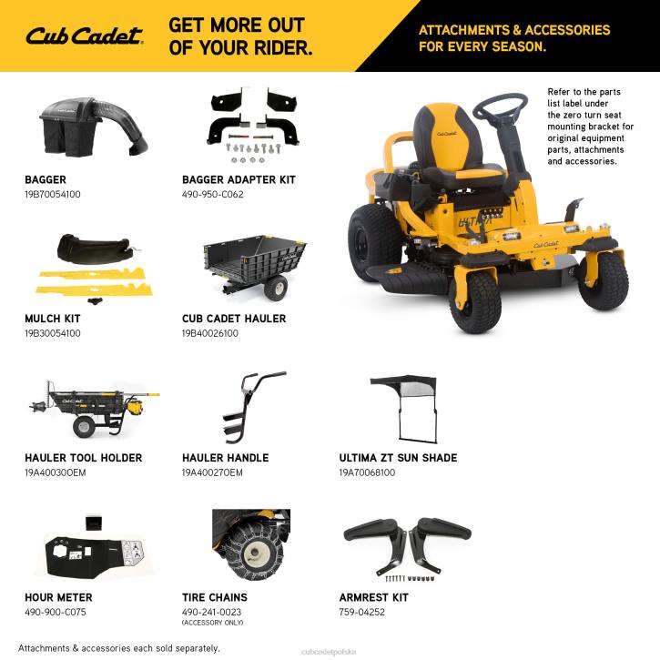 Cub Cadet Traktorek 2XD06 | Cub Cadet zts1 42 sprzęt