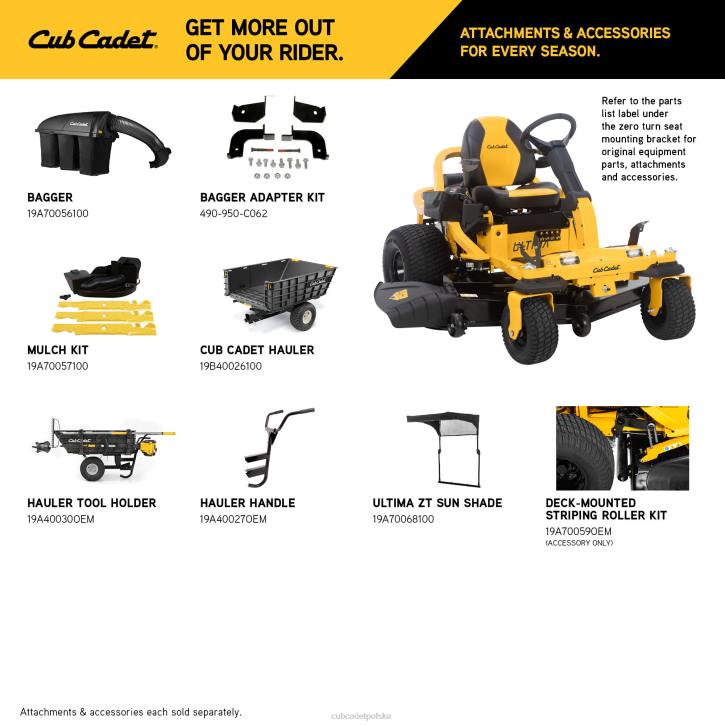 Cub Cadet Traktorek 2XD07 | Cub Cadet zts2 60 sprzęt