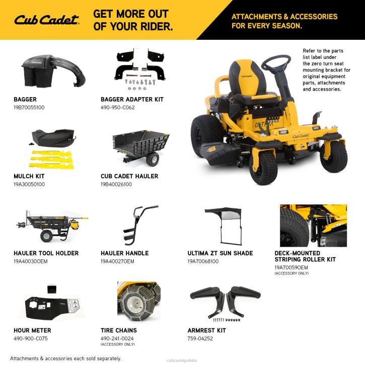 Cub Cadet Traktorek 2XD08 | Cub Cadet zts1 50 sprzęt
