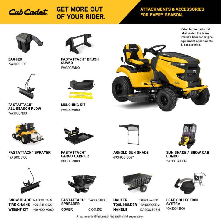 Cub Cadet Traktorek 2XD044 | Cub Cadet xt2 lx42 sprzęt