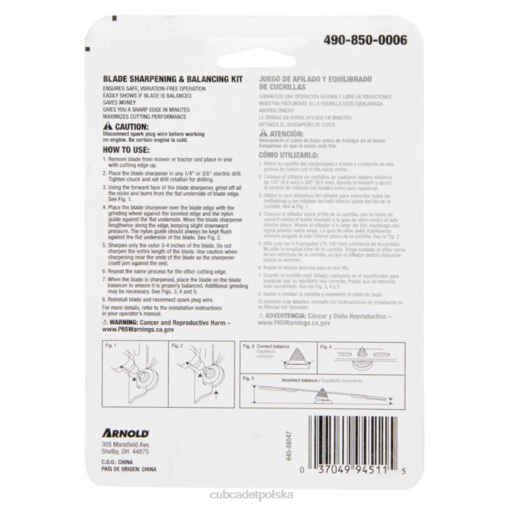 Cub Cadet Polska 2XD0208 | Cub Cadet Zestaw do ostrzenia i wyważania ostrzy kosiarki akcesorium
